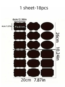 1pc/10pcs-180pcs Chalkboard Labels Self-Adhesive, Used For Spice Jars, Jams, Bottles Adhesive Kitchen Labels (Rectangular), Erasable And Reusable - View 13