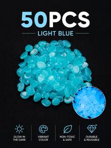 300pcs Experience Magical Large-Sized Glow-In-The-Dark Pebbles – Perfect For Aquariums, Wedding Venues, And Gardens (38-Piece Set) | Create A Starry-Sky Indoor Ambiance Or Romantic Outdoor Nighttime Glow; Suitable For All Seasons. - Multicolor - View 13
