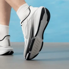 Nike Pegasus 42 Men's Athletic Casual Comfortable Fit Breathable Responsive Running Shoes - White Gray Black - View 3