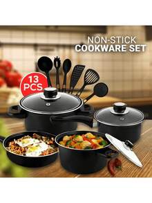 Stainless Steel Pan Set, 13 Piece Cookware Set - View 6
