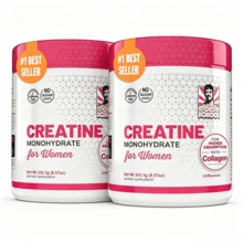 Creatine For Women – 5000mg Micronized Creatine Monohydrate With 2000mg Collagen + 1g BCAA 2:1:1 |   Muscle Recovery, Strength & Glute Support |   No Fillers, Natural Lemonade Flavor, Made In USA - 2PCS - 查看 3