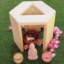 Herbal Steam Therapy Spa Stool - Pine Wood Bench - View 8
