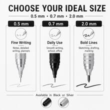 Set Pensil Mekanik Logam, Kit Pensil Gambar 0.5mm/0.7mm/2.0mm, Set Pensil Tulis Presisi dengan Pegangan Anti-Selip untuk Sekolah, Kantor, Menggambar & Penggunaan Teknik - Berbagai gaya - View 8