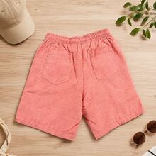 BOYS' BERMUDA SHORTS CHILDREN'S PREPPY FASHION NEW RELEASE - Orange - View 2