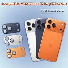 2 Buah Pelindung Lensa Armor Pola CD Kompatibel Dengan Apple 17PRO/17PROMAX, Film Lensa Armor Terintegrasi Dengan Cincin Logam Cakupan Penuh, Kaca Lensa Paduan Apple, Armor Pola CD, Minimalis, Niche Fashion Premium, Film Lensa Armor Warna Asli. - Perak - View 9