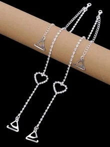 Elegant Minimalist Butterfly Body Chain, Stylish And Sexy Invisible Off-The-Shoulder Strap Jewelry, Adjustable Rhinestone Shoulder Chain Accessories - Multicolor - View 10