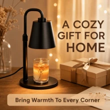 Minimalist Table Candle Warmer Lamp, Wear-Resistant Metal Shade, Full Timing And Brightness Adjustment Features. Perfect Home Ornament, Desirable Gift For Christmas, Graduation And Housewarming Events. - US A Type Plug(110-127V) - View 3