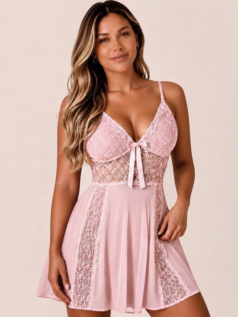 Camisola Sexy Feminina Luxo Rendada Sem Bojo Alças Reguláveis Delicada e Confortável