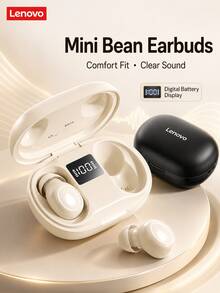 Lenovo Wireless Bluetooth 5.4 Earbuds, Mini Invisible Noise Cancelling Earphones With ENC Microphone, LED Display Charging Case And Deep Bass, Compatible With IPhone And Android Phones - View 2