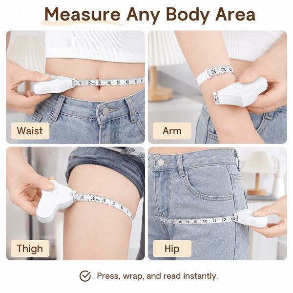 1pc Retractable Soft Measuring Tape With Auto Lock, Double-Sided Inch/CM Scale, Portable Body Measuring Tape For Fitness, Weight Loss, Sewing, Cutting And Handicrafts