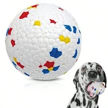 1pc Dog Elastic Ball, High Elasticity Durable Fetch Toy, Suitable For Small And Medium Dogs, Multi-Functional Teething Training Interactive Toy Ball, Dog's Favorite Ball-Shaped Toy - Multicolor - View 8