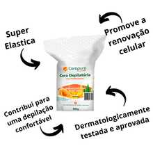 Kit 2 Cera depilatoria maracuja c/ aloe vera Elastica - 500g Cerapura - Rose - Visão 3