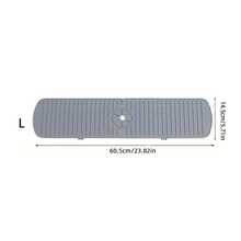 1pc Silicone Kitchen Sink Tray With Slanted Drain, Splash Guard, Silicone Faucet Drip Tray, Faucet Splash Pad, Rubber Drying Mat, For Protecting Kitchen And Bathroom Countertops, Kitchen Storage And Bathroom Accessories Home Supplies - Multicolor - View 16