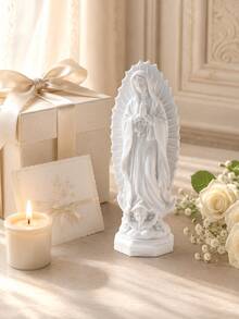 Our Lady Of Guadalupe Statue Virgin Mary Figurine Catholic Home Altar Decor Christian Spiritual Gift Religious Prayer Decor Blessed Mother Sculpture For Easter Christmas Housewarming Gift - A - View 5