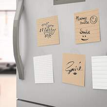 Lined Sticky Notes Set, 3"X3", 6 Pads, 50 Sheets/Pad, Kraft Lined, Blank And Graph Sticky Notes Set, Lined Memo Pads, Self-Stick Note Pad For Office, School, Home, Study And Organization School Supplies - one-size - View 4