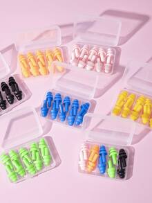 Silicone Sleep Earplugs, Reusable Noise-Canceling Earplugs, Random Color, Ultra Soft And Comfortable, Suitable For Side Sleeping, Travel, Migraine And Deep Sleep - Random Color - View 8