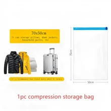 6pcs Roll-Up Travel Vacuum Storage Bags, Lightweight Reusable Space-Saving, Clothing Storage Bags, Suitable For Suitcases Travel Bags Organization, Cruise Trips Home Closet Dual Use, Travel And Home Essential - Clear - View 20