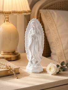 Our Lady Of Guadalupe Statue Virgin Mary Figurine Catholic Home Altar Decor Christian Spiritual Gift Religious Prayer Decor Blessed Mother Sculpture For Easter Christmas Housewarming Gift - A - View 3