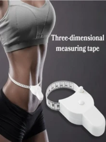 Automatic Retractable Body Measuring Tape, Lockable Self-Tightening Measuring Tape, High Precision Body Measuring Ruler, Portable Waist Hip Thigh Abdomen Measuring Tool, Soft Flexible Body Measuring Tape With Locking Mechanism, Fitness Body Shaping Tracking Ruler, Lightweight Compact Daily Measuring Instrument, Multi-Functional Home Fitness Accessory, Suitable For Weight Management, Fitness Training, Daily Body Data Recording, Personal Health Monitoring And General Home Measurement - Upgraded Version - View 5