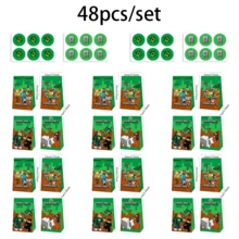 Minecraft Candy Bags, Birthday Party Gift Bags, Wrapping Paper Bags, Popcorn Bags - Multicolor - View 2