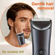 MIGUAN Men's Body Hair Trimmer & Shaver - Dual-Head, Ceramic Blades, USB-C Rechargeable, LED Display, Ideal For Groin & Body Grooming - Multi-functional Shaver - View 8