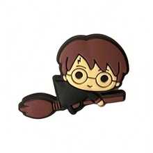 Warner Bros 1 Set Harry Potter Serien Schuh Charms Set, aus PVC Material gefertigt, kann als Strandtaschen Dekoration, Schuh Accessoires verwendet werden, tolles Geschenk für Geburtstag, Schuh Accessoires Loch Schuh Dekorations Accessoires, Geburtstagsparty kleines Geschenk Party Dekorations Accessoires, Harry Potter Hobby Sammlerstücke, Weihnachten, Halloween Party - Verschiedenfarbig - Übersicht 5