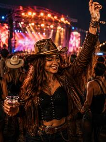 4 Styles Women's & Men's Unique Fashion Leopard Print Cowhide Brim Vintage Windproof Rope Wide Brim Hat, American Western Cowboy Hat Style, Men's Hat, Women's Cowboy Hat, Beach Essential, Women's Headwear Hat Camouflage Army, Women's Beach Hat V, Suitable For Daily Wear, Parties, Western Theme Events, Gatherings, Role Play, Graduation Ceremonies, Masquerade Balls, Festivals, Birthday Celebrations, Concerts And More - Multiple Styles - View 4