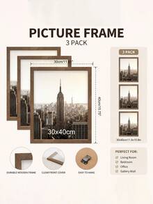 3/1pc Photo Frame 30X40cm A4 Size Black & White Style Suitable For Bedroom, Living Room Home Decor Christmas, Halloween, Housewarming Gift Suitable For Home, Office, School Decoration - Multicolor - View 14