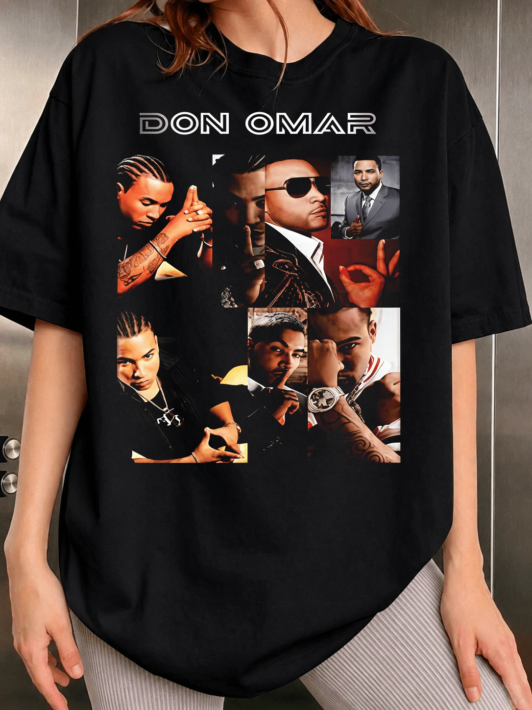 Camiseta preta oversized unissex IP Don Omar vintage reggaeton com ...