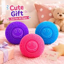 Cute Smiling Face Soft Squishy Tactile Ball, Children's Sensory Interactive Toy, Soft Spiky Surface Handheld Small Toy, Suitable For Party Prizes, Holiday Surprise Gifts - Multicolor - View 10
