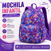 Mochila Únicornio Roxo - Roxo - Visão 1