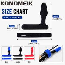 KONOMEIK 2件組釣竿頂端保護套組，尼龍釣竿綁帶與頂端套筒，魔鬼氈路亞釣竿收納包覆帶，輕量釣竿配件 - Rod Tip Protector Set - 查看 8
