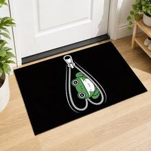 1 pieza Alfombra con estampado de rana, serie de alfombras de tira larga, alfombra para sala de estar, felpudo de entrada, alfombra de entrada interior, alfombra para lado de la cama, alfombra de cocina, alfombra larga de cocina, adecuada para sala de estar, lavandería, felpudo de baño - Multicolor - Ver 2