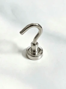 1/5/10/20pcs Heavy Duty Strong Magnetic Hooks, No Drilling Required, Can Hang Magnets And Adhesives, No Nails Needed For Hanging, Suitable For Refrigerator, Kitchen, Grill, Garage And Storage Space. Damage Free Wall Magnetic Hooks, Heavy Duty Magnetic Hooks, Refrigerator Fishing Magnet Nails, Ultra-Strong Magnetic Hooks. - Silver - View 13