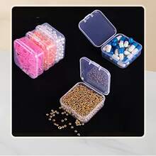 1/10/15/21/31pcs Multi-Purpose Transparent Plastic Storage Boxes, Mini Clear Bead Storage Containers With Hinged Lids, Rectangular Clear Craft Supply Boxes For Organizing Earrings, Rings, Jewelry And Nail Art Accessories - Multicolor - View 6
