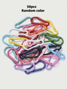 10 piezas de accesorios y clips para llaveros multifunción de aleación de aluminio duradera en colores surtidos - Multicolor - Ver 12