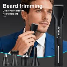 MIGUAN 4-In-1 Set / 5-In-1 Set Professional Grooming Kit & Single Standalone Trimmer Available, USB Rechargeable Nose & Ear Hair Trimmer, Beard And Eyebrow Trimmer, Men's Personal Care Tools - Ear and Nose Hair Trimmer - View 7