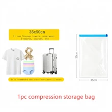 6pcs Roll-Up Travel Vacuum Storage Bags, Lightweight Reusable Space-Saving, Clothing Storage Bags, Suitable For Suitcases Travel Bags Organization, Cruise Trips Home Closet Dual Use, Travel And Home Essential - Clear - View 21