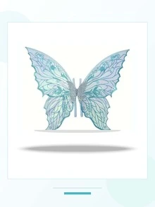 Girls Glitter Butterfly Fairy Wings Set, Fairy Princess Costume Wings, Suitable For Halloween Party Role Play - A - View 16