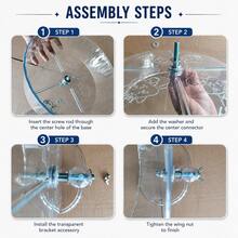 1pc Hamster Toy Set, Acrylic Material Quiet Running Wheel, Transparent Stand Exercise Spinner, Small Pet Play, Training, Entertainment Toy, Hamster Gift, Animal Festival Gift, Valentine's Day Animal Gift - Clear - View 5