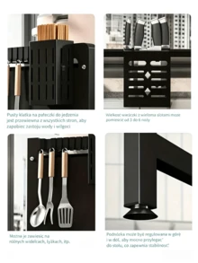 1pc Flip Cover Over Sink Dish Drying Rack - 2-Tier Large Capacity Kitchen Sink Dish Rack, Space Saving, Sturdy And Durable, Equipped With Utensil Storage Basket And Cutting Board Holder, Can Store Bowls, Plates, Tableware And Cutting Boards - Multiple Specifications - View 9