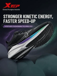 XTEP--5-Min Pace 2.0 Running Shoes Men's Spring Professional Shock Absorption Couple Running Shoes Couple Sports Shoes Black - Black - View 2