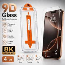 CASECOPS 4pcs Pelindung Layar Kaca Tempered Ultra HD, Termasuk Kit Alat Pemasangan dan Baki Pemasangan Otomatis. Kompatibel dengan iPhone 17 Pro Max/17 Air/16/15/14/13/12/11/X Series dan Lainnya. Film Kaca Tempered Tahan Lama dengan Kekerasan 9H, Kompatibel dengan Dynamic Island, Sentuhan yang Sangat Baik, Sentuhan Halus dan Responsif, Transparansi Definisi Tinggi, Transmisi Cahaya Ultra Tinggi, Pengenalan Wajah Ultra Cepat. Anti Minyak, Anti Gores, Anti Sidik Jari, Anti Debu. Cakupan Penuh, Bebas Debu dan Bebas Gelembung, Pemasangan Ultra Cepat, Perlindungan Komprehensif untuk Layar Ponsel Anda. Pemasangan Mudah, Kompatibel dengan Desain Casing Ponsel. - 4 buah - View 24