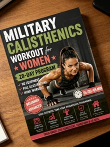 Women's Military-Style Bodyweight Training: 28-Day No-Equipment Home Fitness Guide, With Full Illustrations, Progressive Training Plan From Beginner To Advanced - Rectangle - View 5