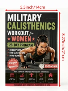 Women's Military-Style Bodyweight Training: 28-Day No-Equipment Home Fitness Guide, With Full Illustrations, Progressive Training Plan From Beginner To Advanced - Rectangle - View 2