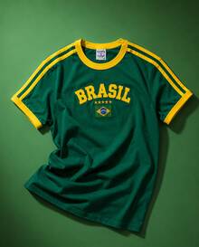 BabyLook Women's Embroidered Brazil Shirt Without State - 綠色 - 查看 1