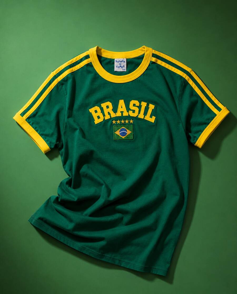 BabyLook Women's Embroidered Brazil Shirt Without State - 綠色 - 查看 1