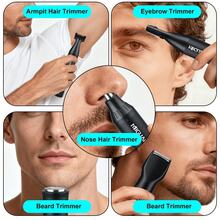 MIGUAN 4-In-1 Set / 5-In-1 Set Professional Grooming Kit & Single Standalone Trimmer Available, USB Rechargeable Nose & Ear Hair Trimmer, Beard And Eyebrow Trimmer, Men's Personal Care Tools - Ear and Nose Hair Trimmer - View 5