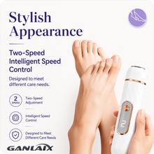 GANLAIX 電動腳繭去除器 電動磨皮機 可充電便攜式腳磨片 一鍵控制 可更換滾輪頭 適用乾粗腳跟 手部與足部護理 男女通用 聖誕禮物 - 彩色 - 查看 4