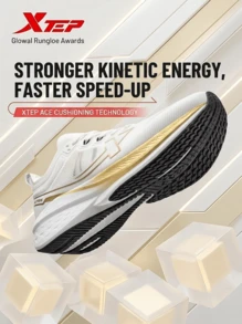 XTEP--5-Min Speed 2.0 Running Shoes Men's Spring Professional Shock Absorption Couple Running Shoes Couple Sports Shoes Sail White - Sail White - View 2